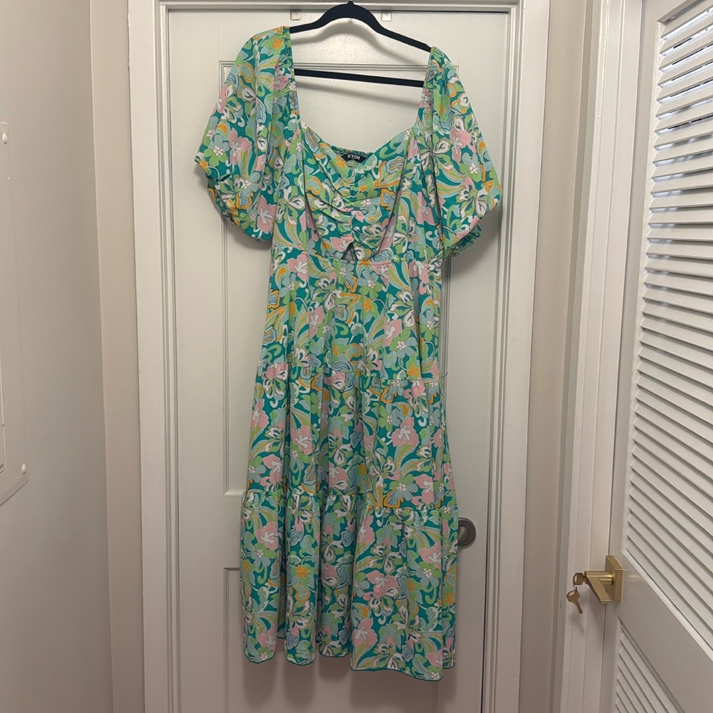 Green Floral Summer Dress